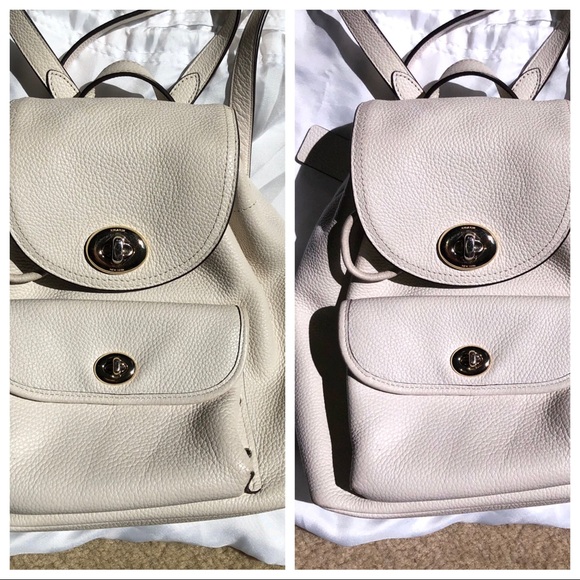 Coach Mini Billie Turnlock Chalk White Backpack - Picture 3 of 8